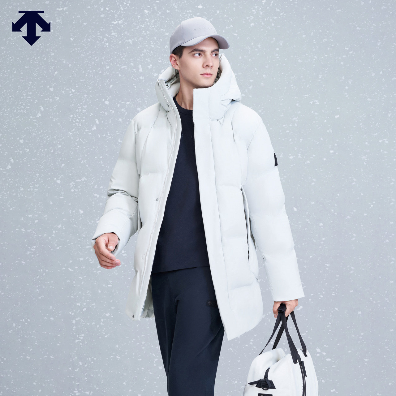 Giacca Piumino Descente Uomo Lunghezza Media Calore Invernale