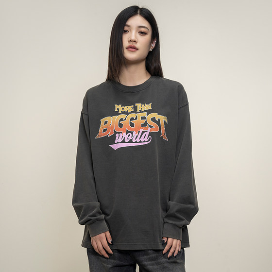 Makemore long-sleeved T-shirt men's new heavyweight 330G pure cotton retro wash water grey American casual top for women
Makemore long-sleeved T-shirt men's new heavyweight 330G pure cotton retro wash water grey American casual top for women