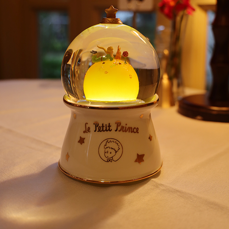 【新品】星の王子さま オルゴール ダンシング オルゴール リドルプリンス 星の王子さま-B612 惑星水晶玉オルゴール 誕生日プレゼント