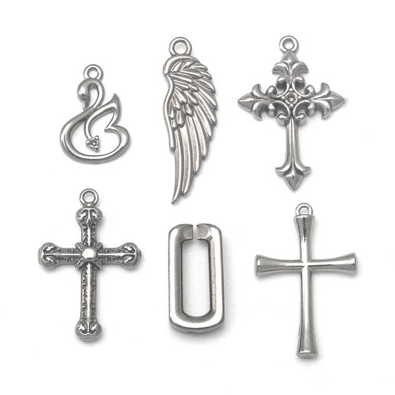 Stainless steel swan cross wing pendant necklace bracelet accessories DIY titanium steel jewelry accessories accessories accessories
Stainless steel swan cross wing pendant necklace bracelet accessories DIY titanium steel jewelry accessories accessories accessories
