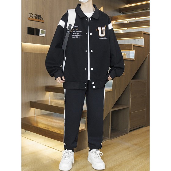 Trendy personality sweatshirt suit for men aged teenagers junior high school students baseball uniforms two-piece set one set of men's clothing
Trendy personality sweatshirt suit for men aged teenagers junior high school students baseball uniforms two-piece set one set of men's clothing