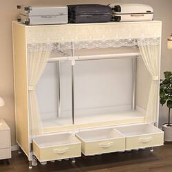 Simple Wardrobe Dormitory Storage Closet Drawer Simple Household Fabric Wardrobe Sturdy and Durable Bedroom Reinforced Fully Enclosed Simple Wardrobe Dormitory Storage Closet Drawer Simple Household Fabric Wardrobe Sturdy and Durable Bedroom Reinforced Fully Enclosed