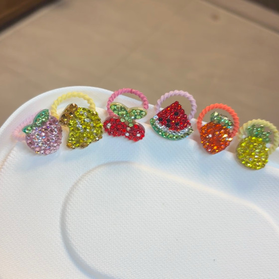 Pet rubber band dog fruit k9 full drill hair rope fruit series Maltese strawberry cherry watermelon jewelry
Pet rubber band dog fruit k9 full drill hair rope fruit series Maltese strawberry cherry watermelon jewelry