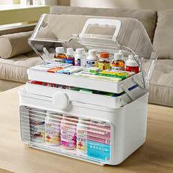 Japanese household medicine box home medicine storage box extra large capacity medicine box multi-layer children's medicine small medicine box Japanese household medicine box home medicine storage box extra large capacity medicine box multi-layer children's medicine small medicine box