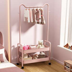 Children's coat frame landing bedroom small hanging rack girl storage shelves house house drying rack pink
 Children's coat frame landing bedroom small hanging rack girl storage shelves house house drying rack pink