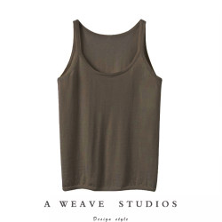 Worsted blade strap pure cashmere vest Worsted blade strap pure cashmere vest