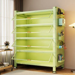 Storage Cabinet, Household Dust-Proof Storage Cabinet, Multi-Layer Snack Storage Rack, Steel Baby Wardrobe Storage Rack Storage Cabinet, Household Dust-Proof Storage Cabinet, Multi-Layer Snack Storage Rack, Steel Baby Wardrobe Storage Rack