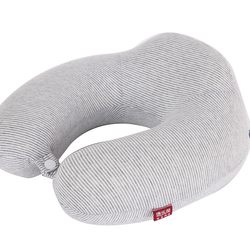 Striped memory foam U-shaped pillow pure cotton travel office neck pillow plus height simple business neck pillow ce25 Striped memory foam U-shaped pillow pure cotton travel office neck pillow plus height simple business neck pillow ce25