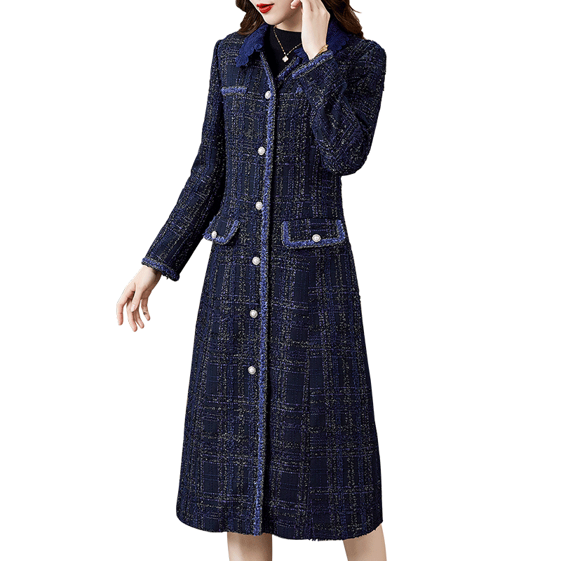 Xiang Nifen's high-end temperament small fragrant style gold thread thick tweed jacket mid-length 2025 new spring and autumn slim mother suit
Xiang Nifen's high-end temperament small fragrant style gold thread thick tweed jacket mid-length 2025 new spring and autumn slim mother suit