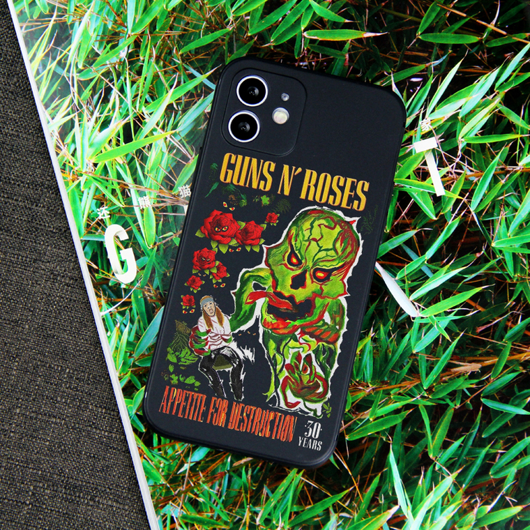 Guns And Roses New Metal Band Illustration 15, 14, 13, 12, 11 iPhone Case
