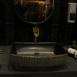 Antique Countertop Basin Black Carved Wash Basin Square Retro Wash Basin Art Basin Ceramic Chinese Basin Home Antique Countertop Basin Black Carved Wash Basin Square Retro Wash Basin Art Basin Ceramic Chinese Basin Home