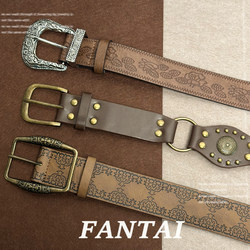 Fantai Retro Metal Belt for Women 2025 New Bohemian Style Niche Coffee-Colored Belt Accessory with a High-End Feel Fantai Retro Metal Belt for Women 2025 New Bohemian Style Niche Coffee-Colored Belt Accessory with a High-End Feel