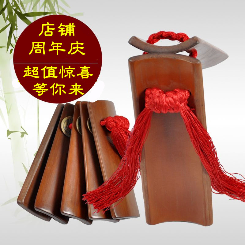 2pcs/set Bamboo Hand Clappers Finger Castanets Musical Instrument Child Perform