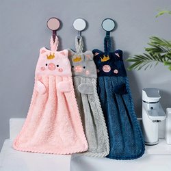 High-Density Coral Fleece Hand Towel, Piggy Hanging Towel, Gift Towel, Cartoon Children's Face Towel, Kitchen Hanging Towel High-Density Coral Fleece Hand Towel, Piggy Hanging Towel, Gift Towel, Cartoon Children's Face Towel, Kitchen Hanging Towel