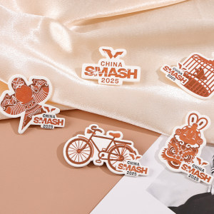 WTT China Grand Slam 2025 official event table tennis commemorative Jinghua paper rhyme badge brooch decorative ornaments 
WTT China Grand Slam 2025 official event table tennis commemorative Jinghua paper rhyme badge brooch decorative ornaments