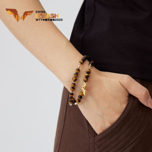 WTT China Grand Slam 2025 official table tennis event commemoration double layered tiger eye stone bracelet accessories bracelet 
WTT China Grand Slam 2025 official table tennis event commemoration double layered tiger eye stone bracelet accessories bracelet
