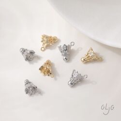 Copper-plated real gold color-preserving niche design badminton inlaid zirconium pendant diy earrings bracelet necklace material accessories Copper-plated real gold color-preserving niche design badminton inlaid zirconium pendant diy earrings bracelet necklace material accessories
