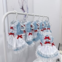 Lolita style cotton fabric dress cat and dog Lolita style cotton fabric dress cat and dog