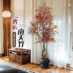 Medieval-Style Simulated Green Plant Red Nandina Bamboo High-End Light Luxury Living Room Interior Decoration High-End Realistic Fake Green Plant Medieval-Style Simulated Green Plant Red Nandina Bamboo High-End Light Luxury Living Room Interior Decoration High-End Realistic Fake Green Plant