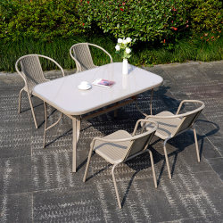 Outdoor Table and Chair Courtyard Combination with Umbrella Leisure Rattan Chair Outdoor Terrace Balcony Iron Garden Rattan Three-Five-Piece Set Outdoor Table and Chair Courtyard Combination with Umbrella Leisure Rattan Chair Outdoor Terrace Balcony Iron Garden Rattan Three-Five-Piece Set