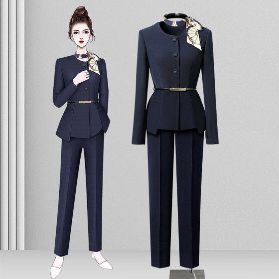 Professional suit suits for women in spring and autumn temperament, fashionable and high-end sense of hotel reception work clothes beauticians work clothes
Professional suit suits for women in spring and autumn temperament, fashionable and high-end sense of hotel reception work clothes beauticians work clothes