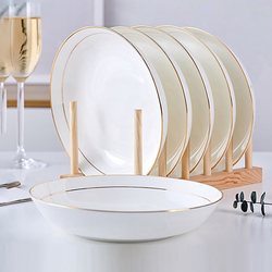 Ceramic Rice Plate, Household Cooking Plate, Jingdezhen Tableware, Round Plate, Deep Plate, New Soup Bowl, High-End Dinner Plate, Dish Ceramic Rice Plate, Household Cooking Plate, Jingdezhen Tableware, Round Plate, Deep Plate, New Soup Bowl, High-End Dinner Plate, Dish