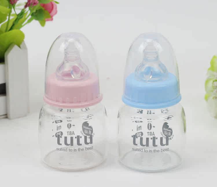 tutu 爱婴缔0170 婴儿果汁玻璃奶瓶喝水 喂药瓶护理瓶