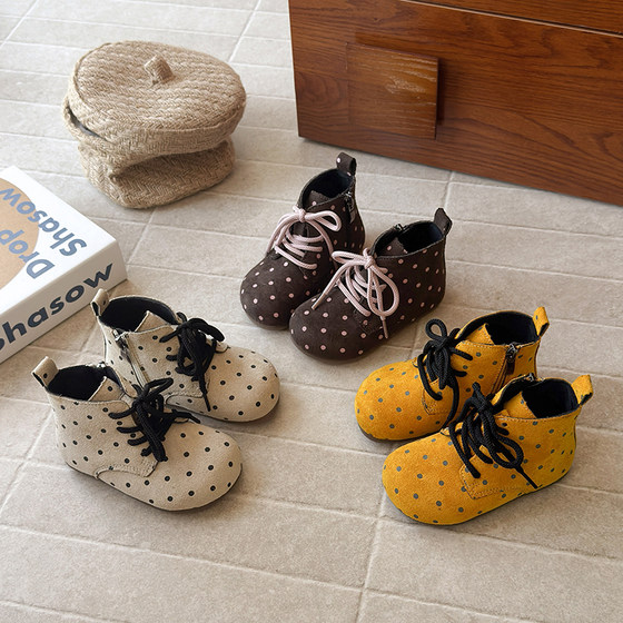 Girls Polka Dot Short Boots 2025 Autumn New Children's Little Leather Boots Korean Style Girl Fashion Single Boots Casual Boots
Girls Polka Dot Short Boots 2025 Autumn New Children's Little Leather Boots Korean Style Girl Fashion Single Boots Casual Boots