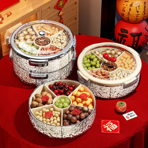 New Year's fruit plate with high appearance value 2025 new multi-layered partitioned living room tea house fruit snacks and dried fruit storage box 
New Year's fruit plate with high appearance value 2025 new multi-layered partitioned living room tea house fruit snacks and dried fruit storage box