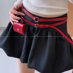 Korean Blogger's Same Style Double-Layer Belt for Women 2025 New Belt Bag Fashionable and Trendy Accessory Bag ins Korean Blogger's Same Style Double-Layer Belt for Women 2025 New Belt Bag Fashionable and Trendy Accessory Bag ins