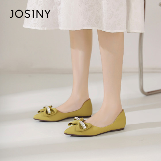 Zhuoshini's genuine pointed-toe single shoes for women's low heels and one foot pedals for women's shoes bow commuter Mary Jane shoes
Zhuoshini's genuine pointed-toe single shoes for women's low heels and one foot pedals for women's shoes bow commuter Mary Jane shoes