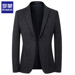 Romon Blazer Men's Jacket Single Piece Korean Style Slim Casual Small Suit Autumn Business Men's Knit Single Jacket Romon Blazer Men's Jacket Single Piece Korean Style Slim Casual Small Suit Autumn Business Men's Knit Single Jacket