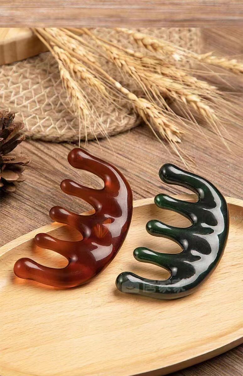 메리디안 다섯 손가락 건강 마사지 빗-