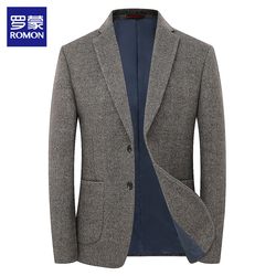 Romon Sheep Wool Suit Men's Single Jacket 2025 Autumn New Trendy Business Casual Blazer for Men Romon Sheep Wool Suit Men's Single Jacket 2025 Autumn New Trendy Business Casual Blazer for Men