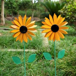 Popular Metal Sunflower Spinning Windmill Outdoor Garden Decoration Insert Iron Art Crafts Popular Metal Sunflower Spinning Windmill Outdoor Garden Decoration Insert Iron Art Crafts
