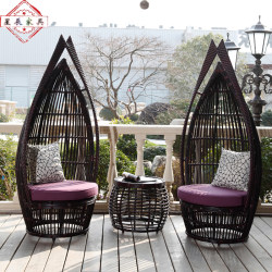 Outdoor Leisure Rattan Chair Three-Piece Set Balcony Table and Chair Coffee Table Combination Hotel Courtyard Rattan Woven Flame Chair Creative Furniture Outdoor Leisure Rattan Chair Three-Piece Set Balcony Table and Chair Coffee Table Combination Hotel Courtyard Rattan Woven Flame Chair Creative Furniture