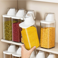 Transparent Sealed Jar Food Grade Kitchen Rice Bucket Flour Storage Storage Jar Insect-proof Moisture-proof Grain Storage Box Transparent Sealed Jar Food Grade Kitchen Rice Bucket Flour Storage Storage Jar Insect-proof Moisture-proof Grain Storage Box