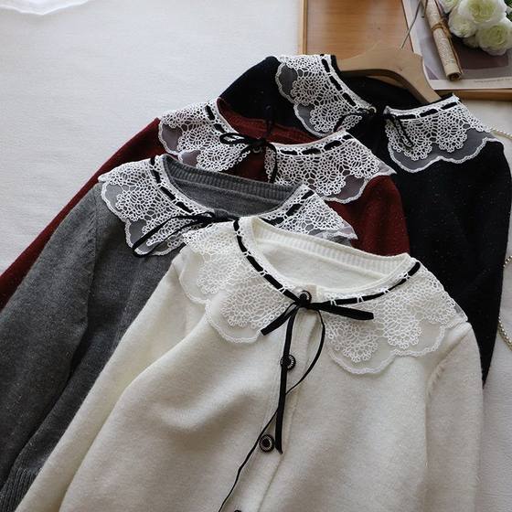 2025 winter new super beautiful sweet bow tie lace doll collar sweater jacket top 3076 Ming women's clothing
2025 winter new super beautiful sweet bow tie lace doll collar sweater jacket top 3076 Ming women's clothing