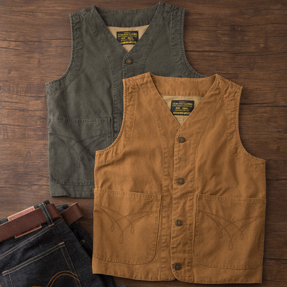 Heavy Ami Kaji American retro double-layer canvas outdoor layered vest multi-pocket work vest men's spring and autumn
Heavy Ami Kaji American retro double-layer canvas outdoor layered vest multi-pocket work vest men's spring and autumn