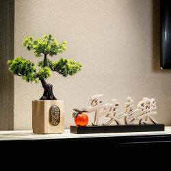 Living room TV cabinet warm home gift new Chinese style welcoming pine fortune ornaments hotel office high-end soft decoration Living room TV cabinet warm home gift new Chinese style welcoming pine fortune ornaments hotel office high-end soft decoration