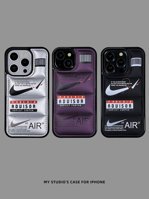 NIKE AIR Personalized Puffy Puffer Down Jacket 15, 14, 13, 12, 11 iPhone Case