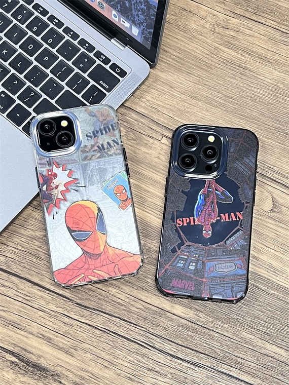 Spider-Man New Mirror Acrylic Straight Edge 15, 14, 13, 12 iPhone Case