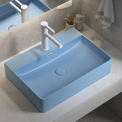New Ceramic Countertop Basin Matte Blue Wash Basin Balcony Wash Basin Public Bathroom Basin Pool New Ceramic Countertop Basin Matte Blue Wash Basin Balcony Wash Basin Public Bathroom Basin Pool
