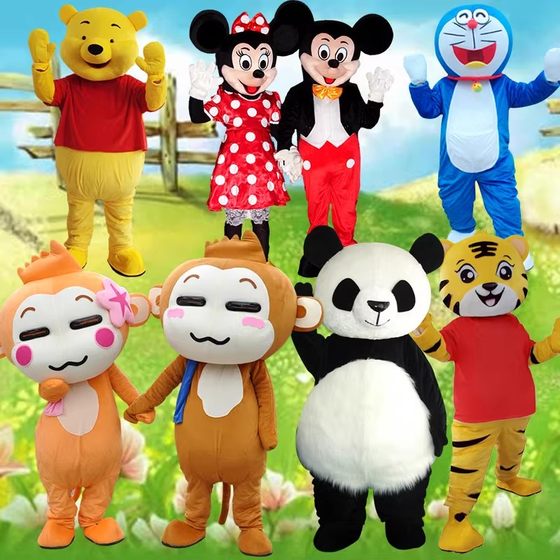 Mickey Mouse Cartoon Doll Apparel Adult Young Ren Monkey Tiger Walking Animal Performance Proper Doll Clothing Head Hand Mickey Mouse Cartoon Doll Apparel Adult Young Ren Monkey Tiger Walking Animal Performance Proper Doll Clothing Head Hand
