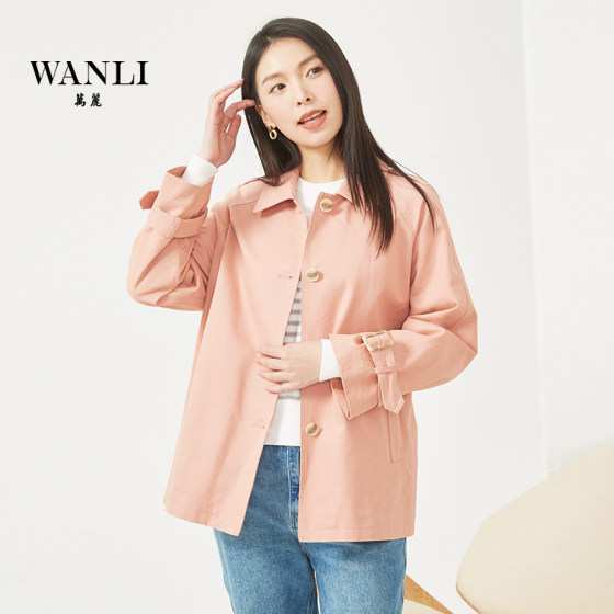 Renaissance (clothing) women's windbreaker 100% cotton Korean short casual jacket versatile 2024 spring new style Renaissance (clothing) women's windbreaker 100% cotton Korean short casual jacket versatile 2024 spring new style