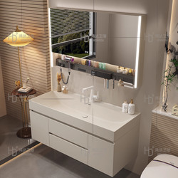 2025 New arrival Cream Wind Gilt Stone All-in-One Basin Bathroom Cabinet Combination Toilet Washstand Wash Basin Cabinet 2025 New arrival Cream Wind Gilt Stone All-in-One Basin Bathroom Cabinet Combination Toilet Washstand Wash Basin Cabinet