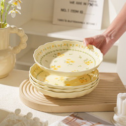 Fresh and Elegant Plates and Dishes 2024 New Ceramic Bowls and Tableware Underglaze Color Dinner Plates High-End Deep Plates Fresh and Elegant Plates and Dishes 2024 New Ceramic Bowls and Tableware Underglaze Color Dinner Plates High-End Deep Plates