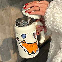 1000ml Large Capacity Thermos Cup for Women 316 Stainless Steel Student Water Cup Hit Style Portable Cup with Handle for Men 1000ml Large Capacity Thermos Cup for Women 316 Stainless Steel Student Water Cup Hit Style Portable Cup with Handle for Men