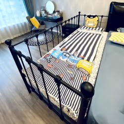 Nordic Wrought Iron Children's Bed, Spliced Bed, Extra Wide Bed, Adults Can Sleep In, Baby Bed with Side Bed, Spliced Large Bed Nordic Wrought Iron Children's Bed, Spliced Bed, Extra Wide Bed, Adults Can Sleep In, Baby Bed with Side Bed, Spliced Large Bed