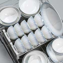 Dish Set for Home Use 2025 New French-Style High-Value Bowls and Plates Jingdezhen Housewarming Tableware Simple Bowlware Bowls and Chopsticks Dish Set for Home Use 2025 New French-Style High-Value Bowls and Plates Jingdezhen Housewarming Tableware Simple Bowlware Bowls and Chopsticks